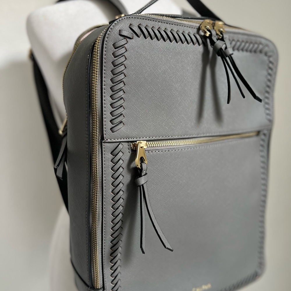 Calpak Charcoal Backpack with Gold Details